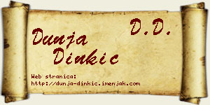 Dunja Dinkić vizit kartica
